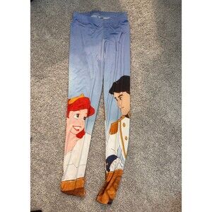 Nwt Juniors Medium Disney Little Mermaid Ariel and Eric Wedding Scene Leggings